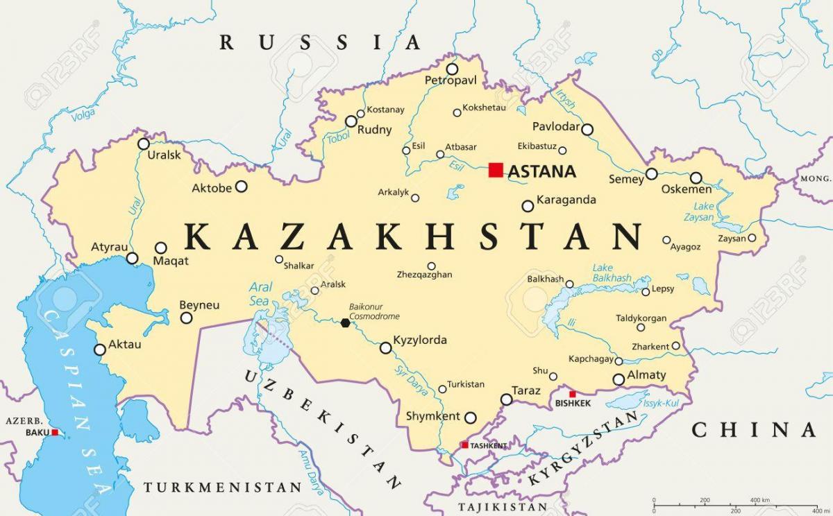 karta över astana i Kazakstan