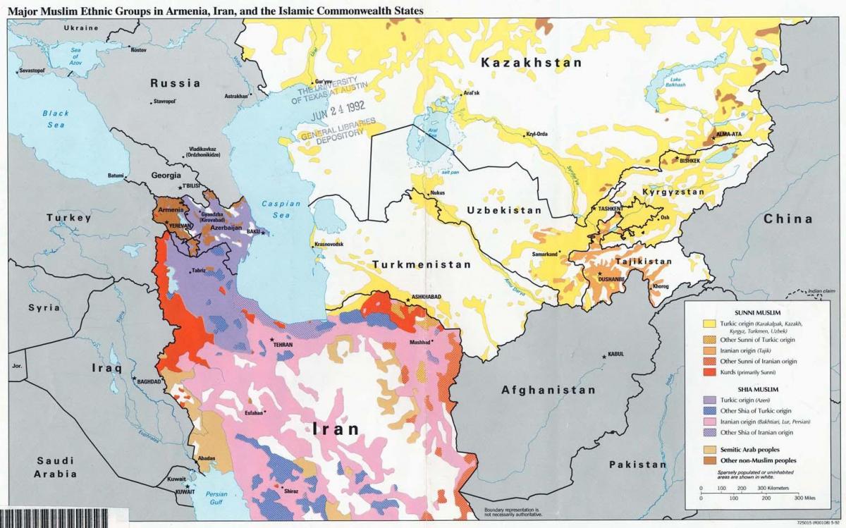 karta över Kazakstan religion