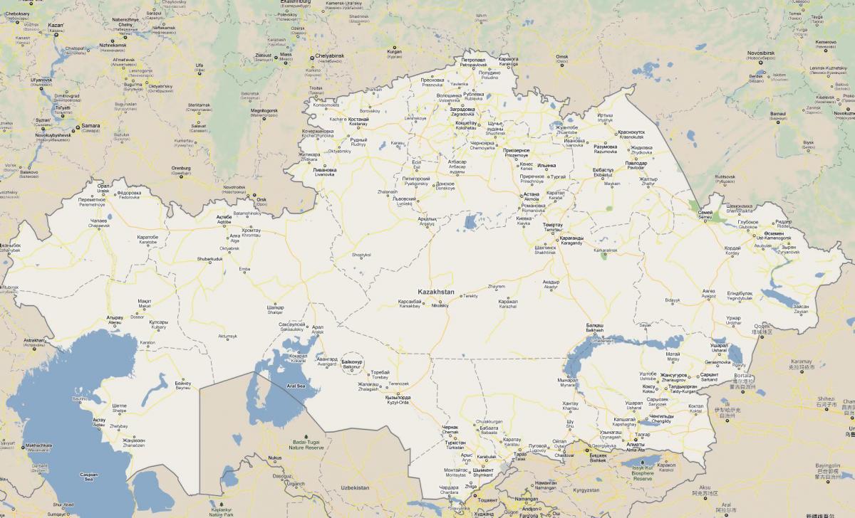 karta över Kazakstan road