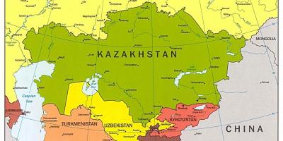 Karta över Kazakstan karta asien