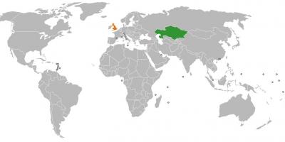 Kazakstan plats på världskartan