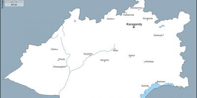 Karta över qaraghandy Kazakstan