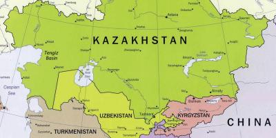 Karta över tengiz Kazakstan